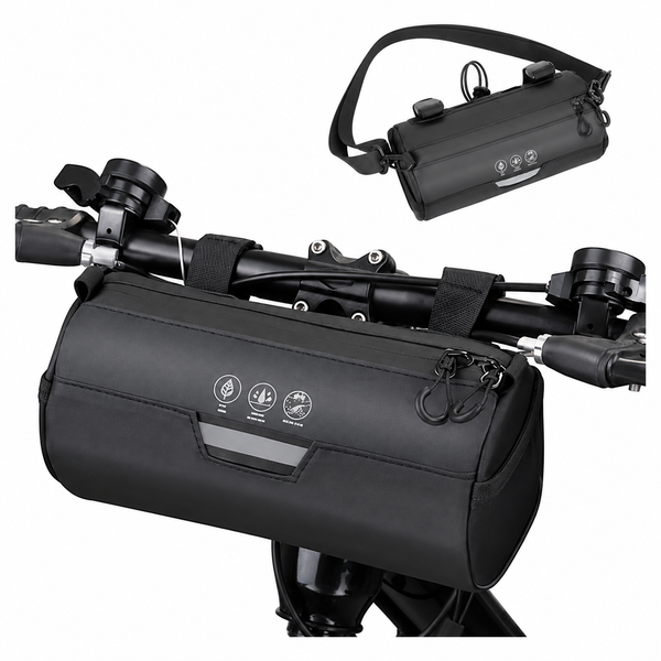 Waterproof Bicycle Handlebar Bag, 2L, Black