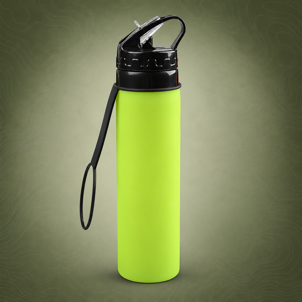 Collapsible Travel Water Bottle, BPA-Free, Green