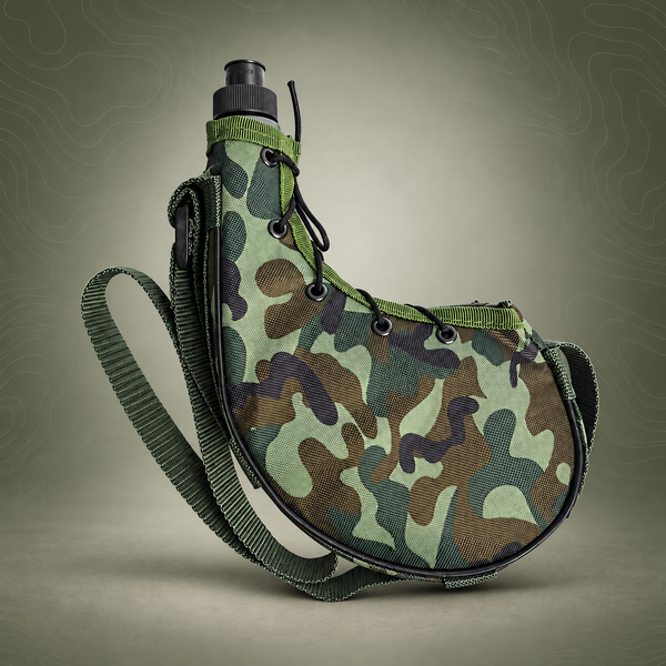 800ml Canteen Water Bottle with 600D Oxford Cover and Shoulder Strap