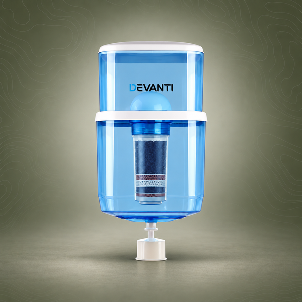 Devanti 22L Water Filter Bottle with 7-Stage Filter, for Top-Loading Dispensers