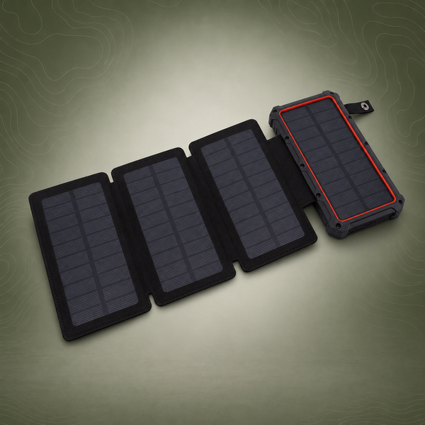 20000mAh Folding Solar Charger Power Bank with LED Light