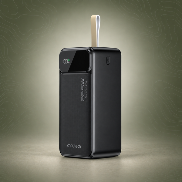Choetech 50000mAh Power Bank, 22.5W with Digital Display