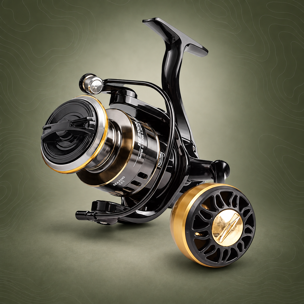 Foldable Handle Spinning Fishing Reel, 7000 Size