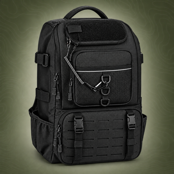 40L Fishing Tackle Backpack, Black