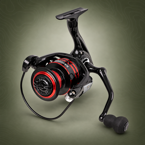 All Metal Spinning Fishing Reel, 7000 Size, Red