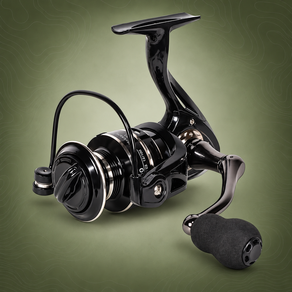 All Metal Spinning Fishing Reel, 7000 Size, Black