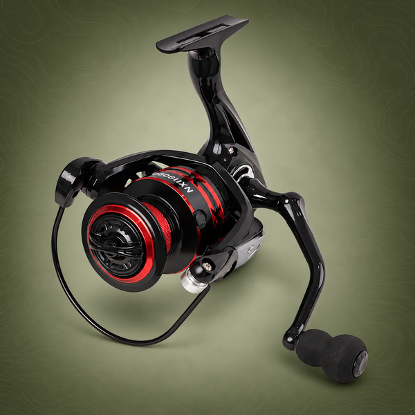 All Metal Spinning Fishing Reel, 6000 Size, Red