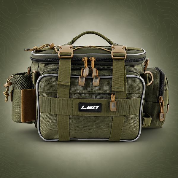 Fishing Tackle Backpack with Bait Box Storage