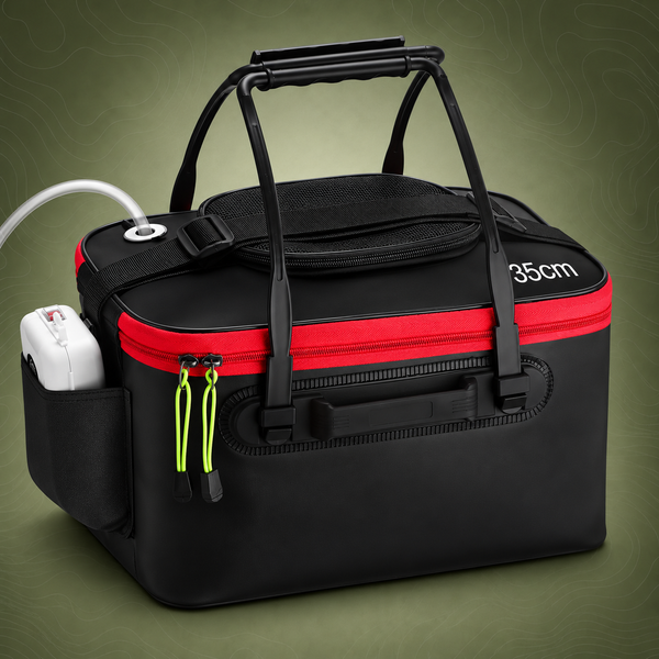 Foldable Aerated Fishing Bucket, 23 L, Black