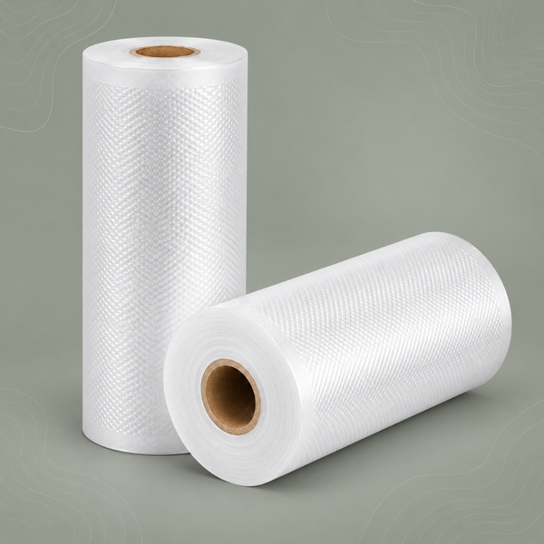 Embossed Vacuum Sealer Bag Rolls, 2 Pack, 17cm x 5m