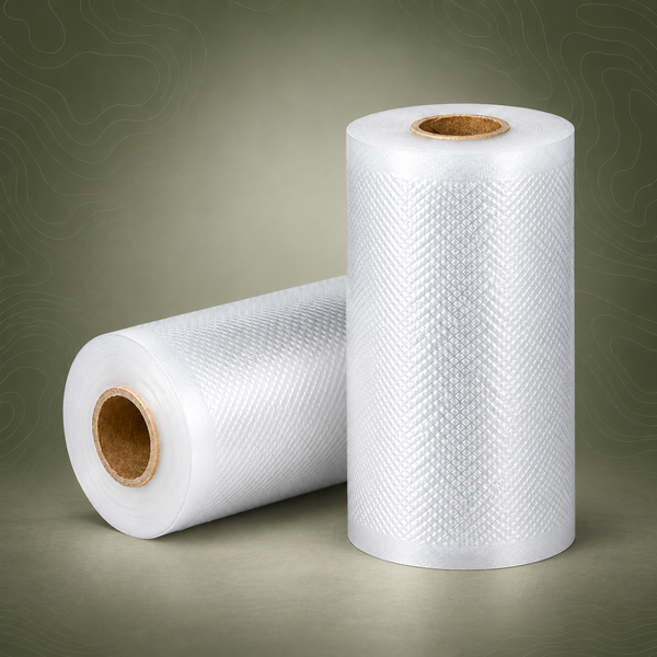 Embossed Vacuum Sealer Bag Rolls, 2 Pack, 12cm x 5m