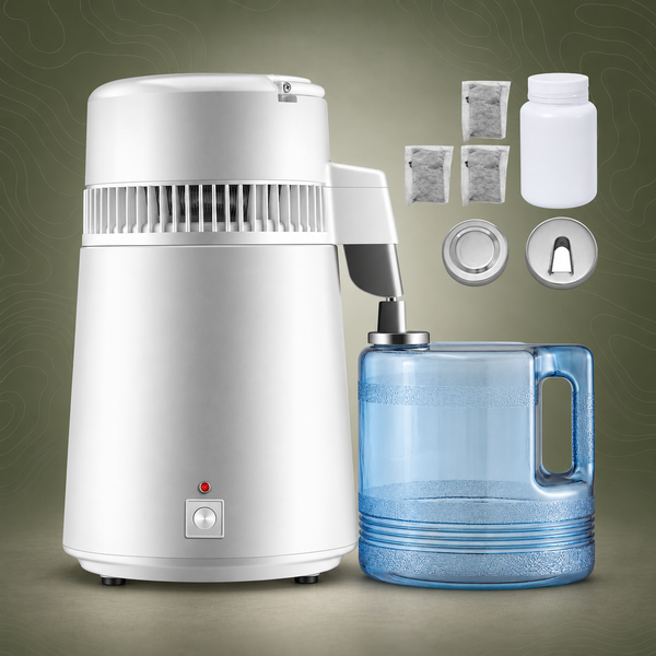4L Water Distiller with Collection Bottle, 750W, Stainless Steel Interior