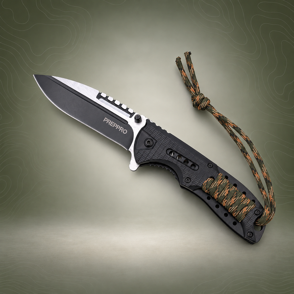 Valor Camping Folding Utility Knife – Rugged Outdoor Tool | PrepPro
