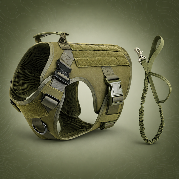 Tactical Dog Harness Set – Adjustable Performance Fit | PetPro