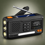 Solar Hand Crank Emergency Radio – Bluetooth, DAB+/FM, 4000mAh Power Bank, LED Torch & SOS Alarm