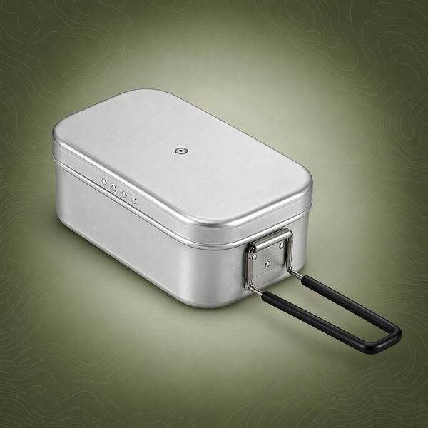 Nomad Pressure‑Relief Lunch Box – Outdoor Cooking Tin
