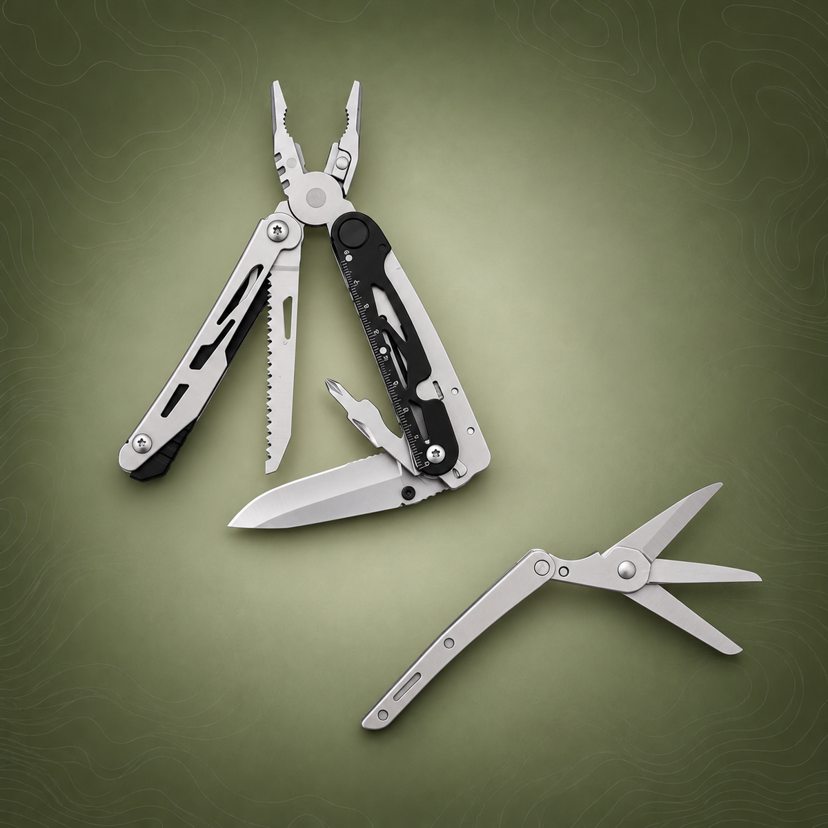 12‑in‑1 Multitool with Detachable Scissors