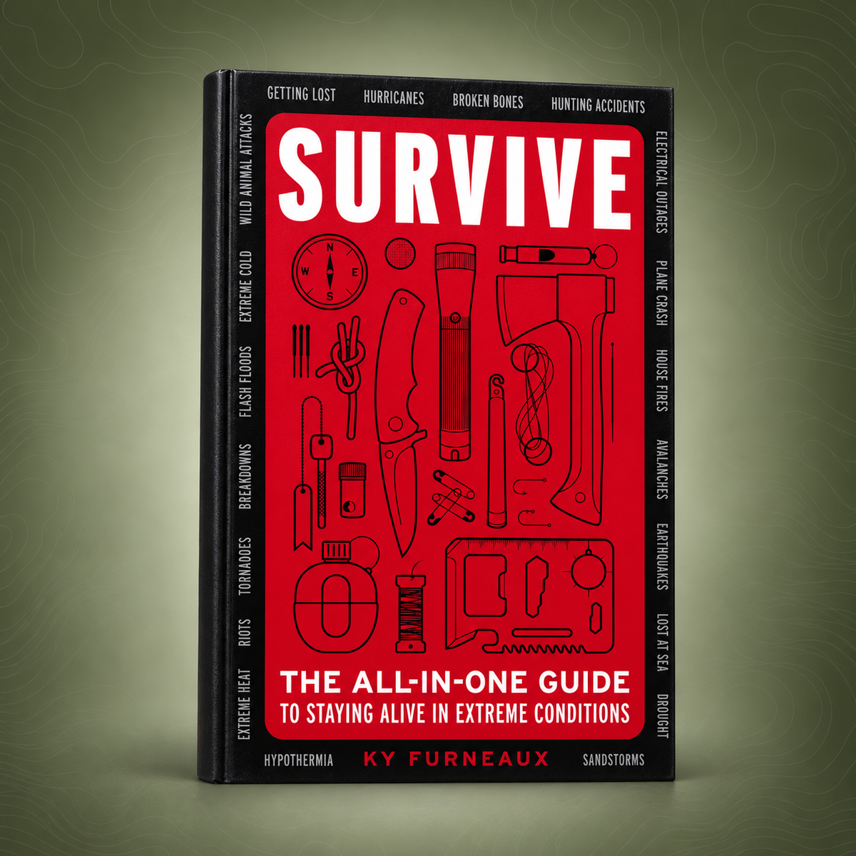 Survive: Guide to Staying Alive in Extreme Conditions Book — PrepPro subtle topography main image