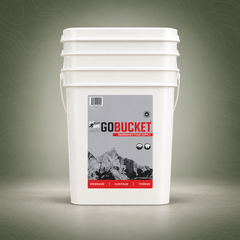 OnTrack 5‑Day GoBucket | Emergency Food Supply Kit on subtle topography background