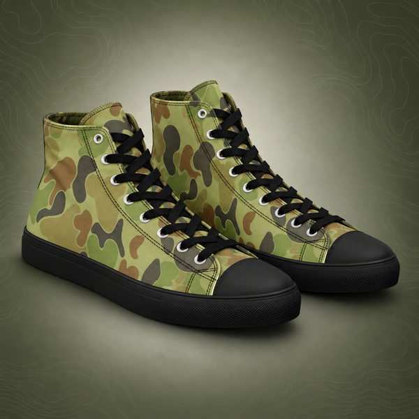 89 Apparel - Men’s high top AusCam canvas shoes