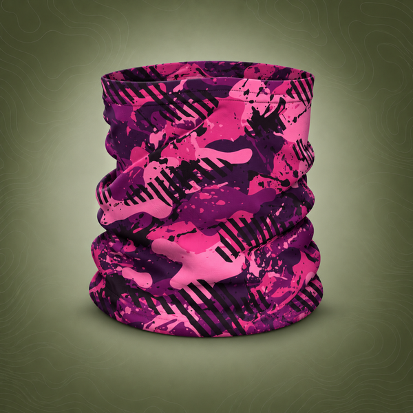 89 Apparel Pink Camo Neck Gaiter