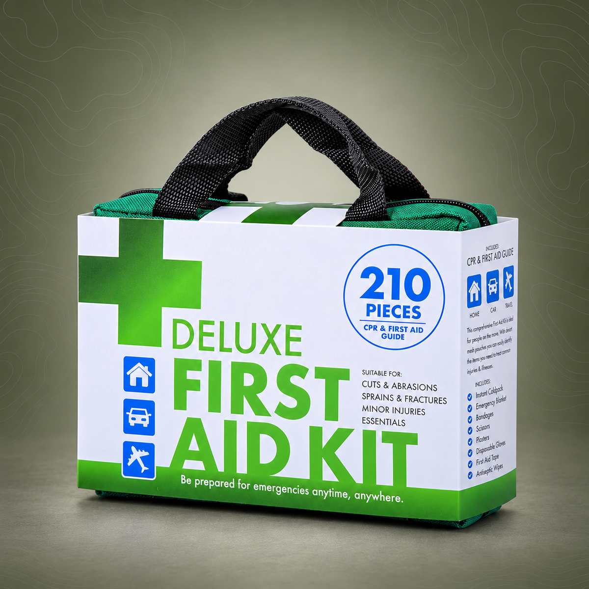 210 Piece Deluxe Emergency First Aid Kit