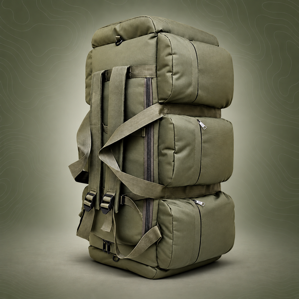 Military Duffel Backpack 80L - Heavy Duty Adventure &Travel Bag