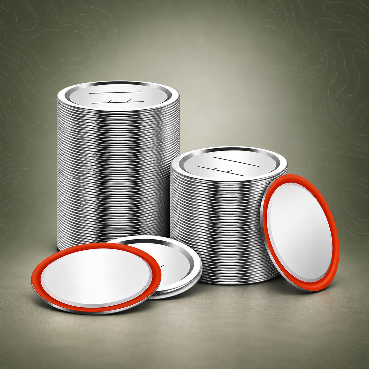 100 Pack Mason Jar Canning Lids 70mm - Compatible with Regular & Wide Mouth Jars