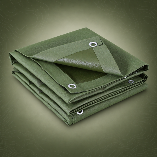 Instahut Heavy Duty Canvas Tarp 2m x 3m - 600GSM Green