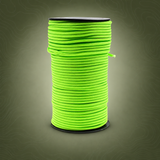 100m Outdoor Paracord Survival Rope - Green on subtle topographic background