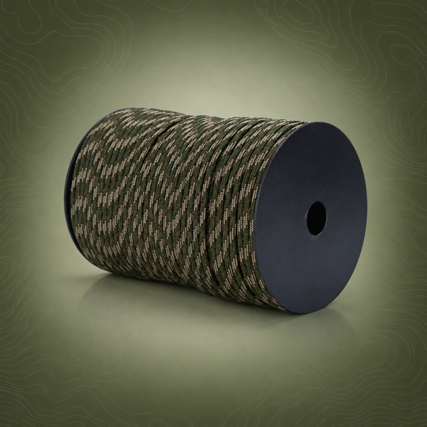 100m 550 Type III Paracord Rope - Forest Camouflage