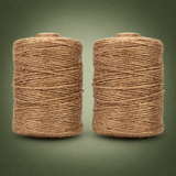 Natural Jute Twine - 2 x 152m Rolls (304m Total) on subtle topographic background