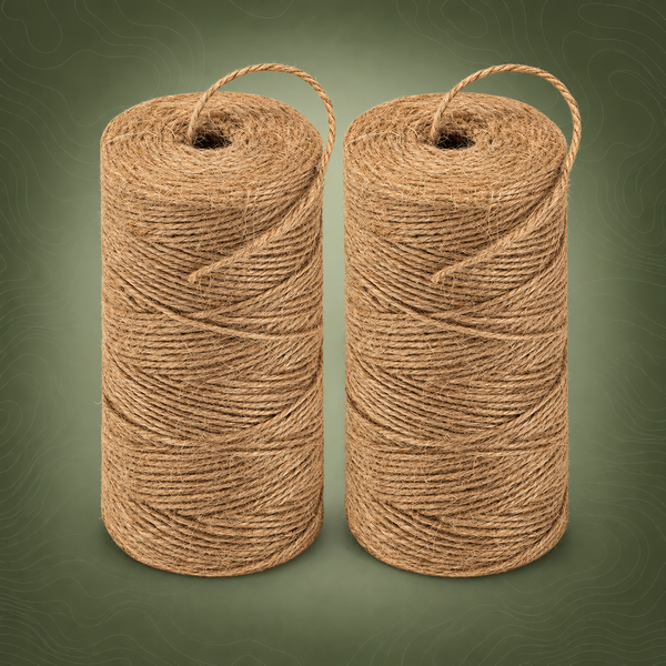 Natural Jute Hemp Rope - 2 x 200m Rolls