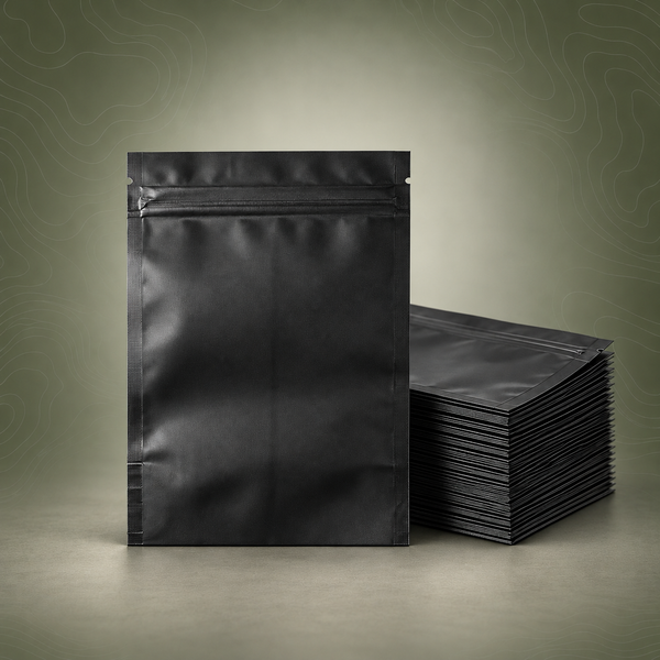 Black Aluminum Foil Heat Seal Food Storage Bags - 10 x 15cm (100 Pack)