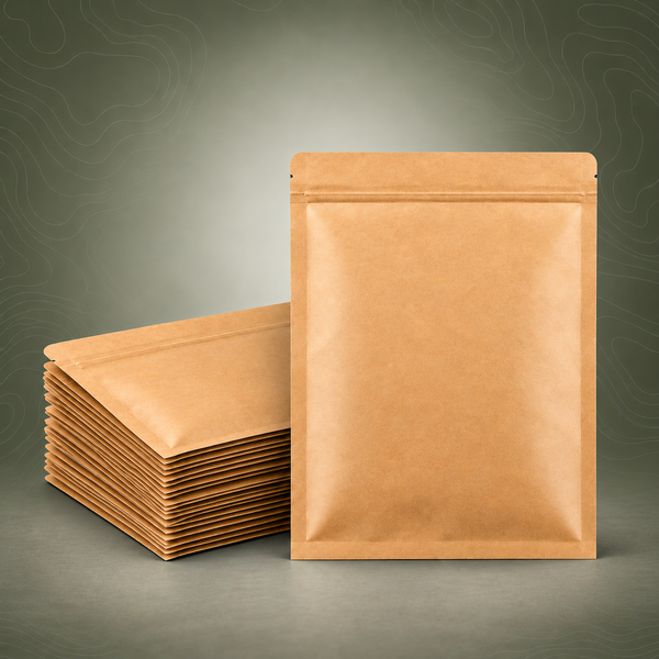 Kraft Paper Mylar Storage Pouches - 20 x 30cm