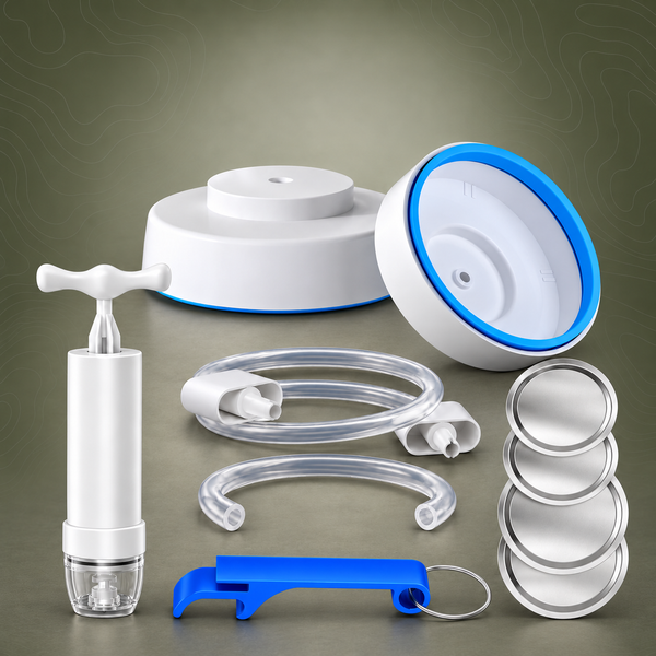 Food Storage Jar Sealing Machine - Manual Air Pump - White