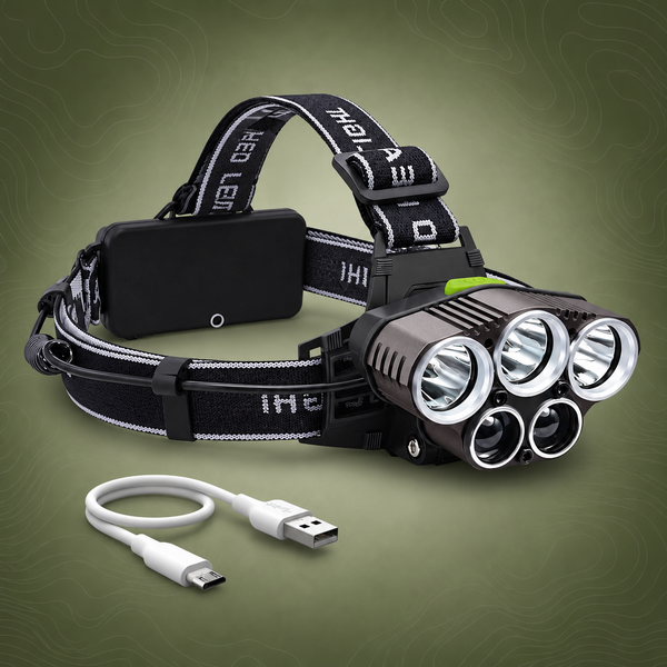 Rechargeable LED Headlamp with 6 Lighting Modes