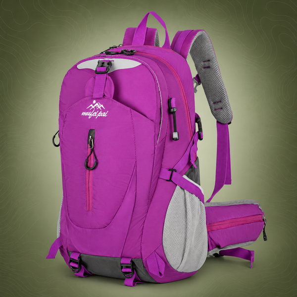 Professional Large Capacity Hiking Backpack - Purple