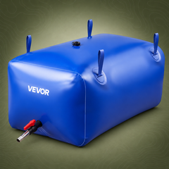 240L Heavy-Duty PVC Water Storage Bladder on subtle topographic background