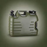 25L Portable Water Jerry Can on subtle topographic background