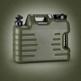 18L Portable Water Jerry Can on subtle topographic background