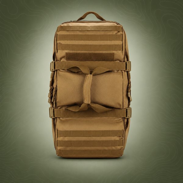3-in-1 Duffle Bag Messenger Pack Military Tactical Backpack -Khaki