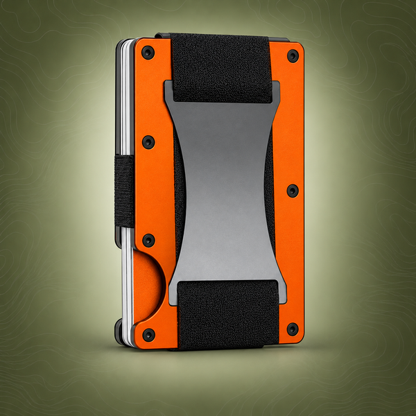 Orange Slim RFID Blocking Aluminum Card Holder