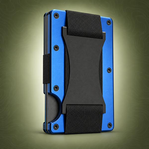 Royal blue Slim RFID Blocking Aluminum Card Holder
