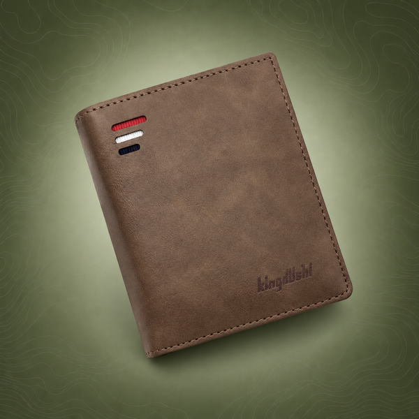 Light Brown Men's RFID Blocking Leather Wallet - Slim and Compact Design