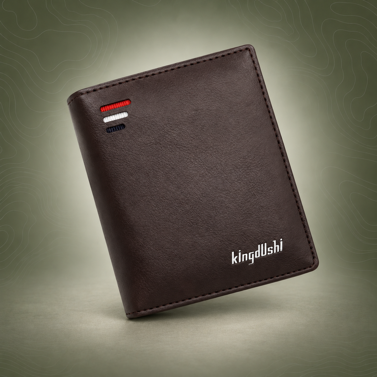 Dark Brown Men's RFID Blocking Leather Wallet - Slim and Compact Design