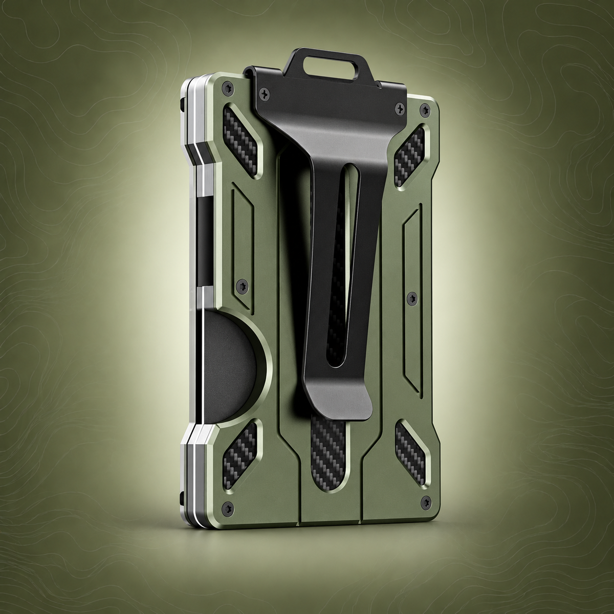 RFID Blocking Aluminum Alloy Card Holder - Green