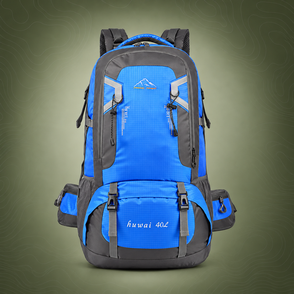 40L Waterproof Outdoor Hiking Backpack Camping Outdoor Trekking Bag(Blue)