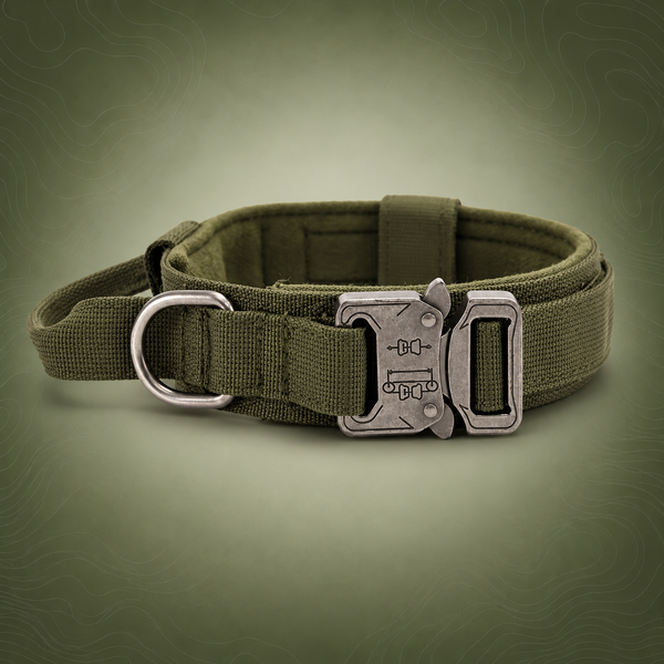 XL Army-green Heavy Duty Tactical Dog Collar