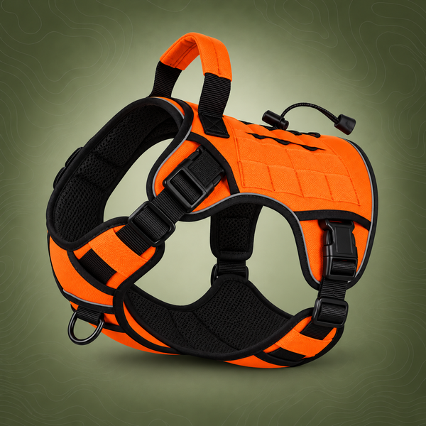 Dog Harness Large Dog No Pull Reflective Adjustable Pet Vest with Handle - Orange XL